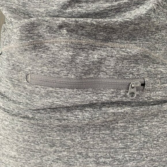 ATHLETA Pacifica Heather Gray Grey Contour Ruched 1/4 Zip Tank Top XS - Picture 9 of 12